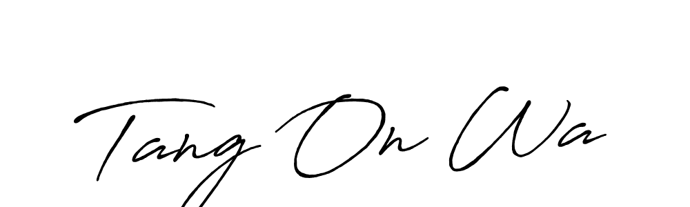 Tang On Wa stylish signature style. Best Handwritten Sign (Antro_Vectra_Bolder) for my name. Handwritten Signature Collection Ideas for my name Tang On Wa. Tang On Wa signature style 7 images and pictures png