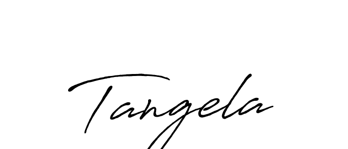 Make a beautiful signature design for name Tangela. With this signature (Antro_Vectra_Bolder) style, you can create a handwritten signature for free. Tangela signature style 7 images and pictures png
