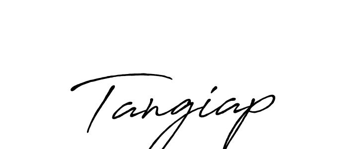 How to make Tangiap signature? Antro_Vectra_Bolder is a professional autograph style. Create handwritten signature for Tangiap name. Tangiap signature style 7 images and pictures png