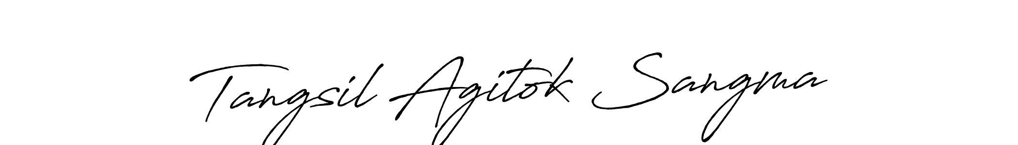 Make a beautiful signature design for name Tangsil Agitok Sangma. Use this online signature maker to create a handwritten signature for free. Tangsil Agitok Sangma signature style 7 images and pictures png