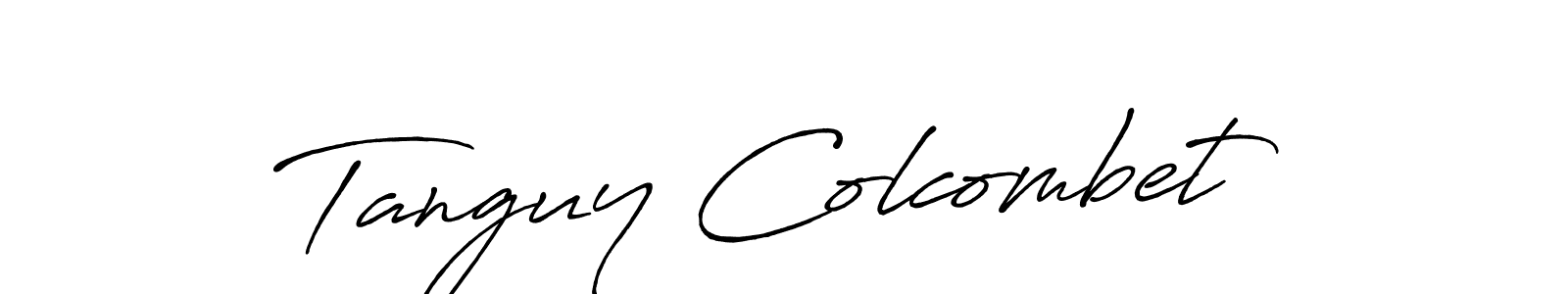 How to make Tanguy Colcombet name signature. Use Antro_Vectra_Bolder style for creating short signs online. This is the latest handwritten sign. Tanguy Colcombet signature style 7 images and pictures png