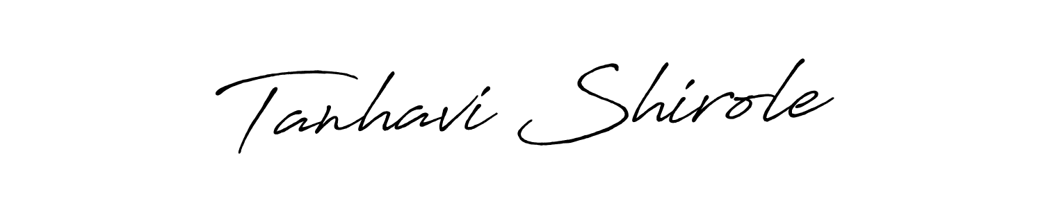 Design your own signature with our free online signature maker. With this signature software, you can create a handwritten (Antro_Vectra_Bolder) signature for name Tanhavi Shirole. Tanhavi Shirole signature style 7 images and pictures png
