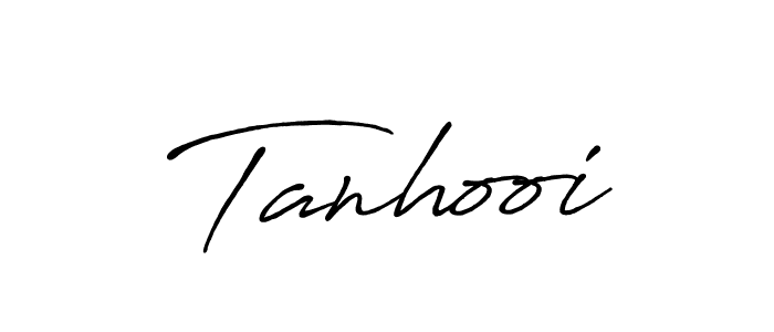 How to make Tanhooi signature? Antro_Vectra_Bolder is a professional autograph style. Create handwritten signature for Tanhooi name. Tanhooi signature style 7 images and pictures png