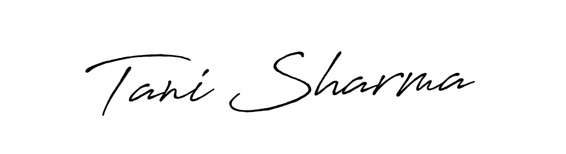 Use a signature maker to create a handwritten signature online. With this signature software, you can design (Antro_Vectra_Bolder) your own signature for name Tani Sharma. Tani Sharma signature style 7 images and pictures png