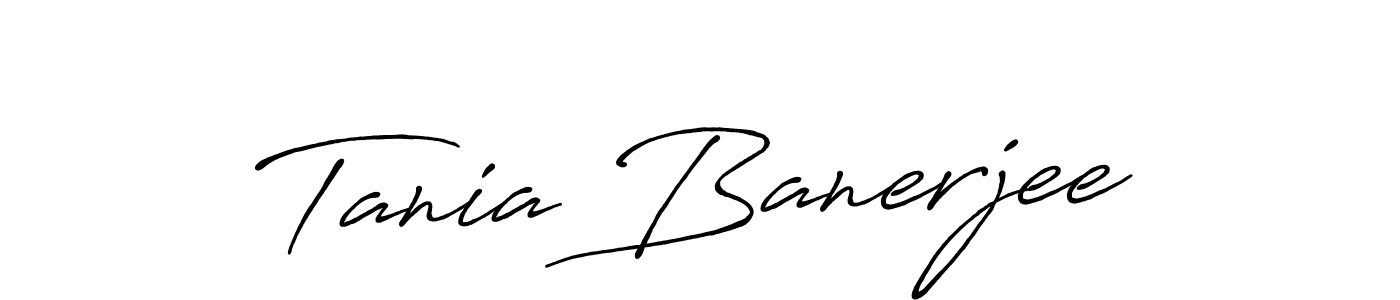 Create a beautiful signature design for name Tania Banerjee. With this signature (Antro_Vectra_Bolder) fonts, you can make a handwritten signature for free. Tania Banerjee signature style 7 images and pictures png