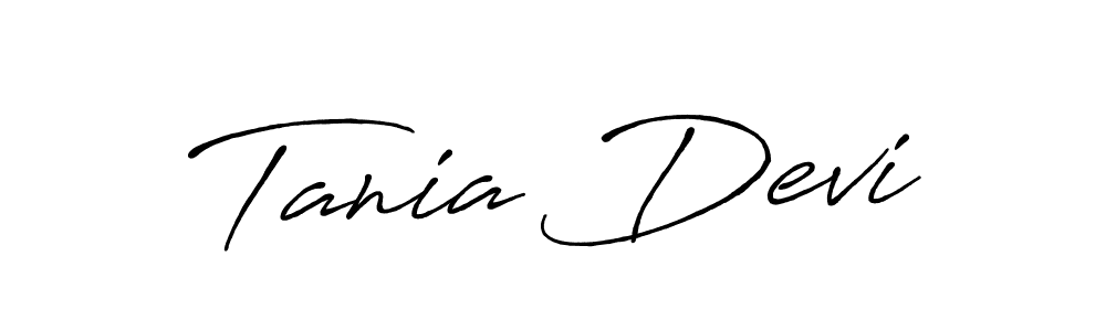 This is the best signature style for the Tania Devi name. Also you like these signature font (Antro_Vectra_Bolder). Mix name signature. Tania Devi signature style 7 images and pictures png