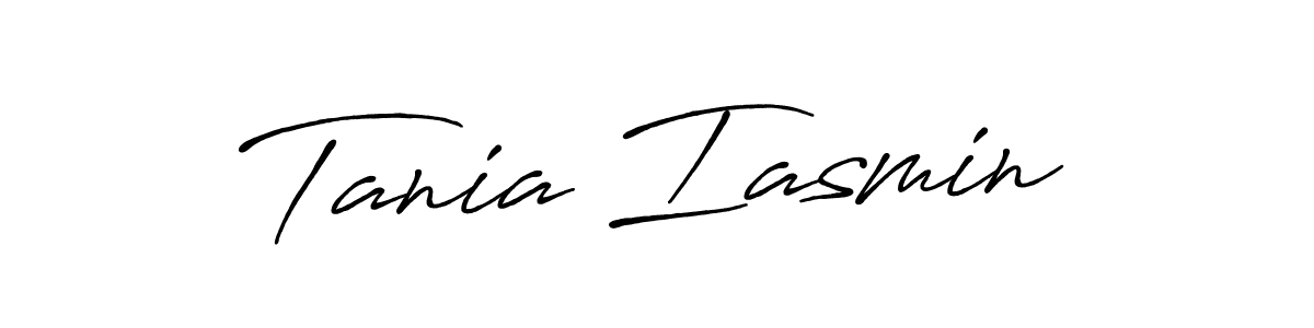 Tania Iasmin stylish signature style. Best Handwritten Sign (Antro_Vectra_Bolder) for my name. Handwritten Signature Collection Ideas for my name Tania Iasmin. Tania Iasmin signature style 7 images and pictures png