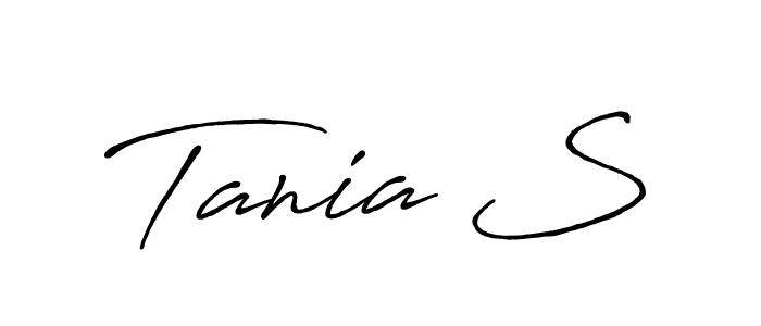 Create a beautiful signature design for name Tania S. With this signature (Antro_Vectra_Bolder) fonts, you can make a handwritten signature for free. Tania S signature style 7 images and pictures png