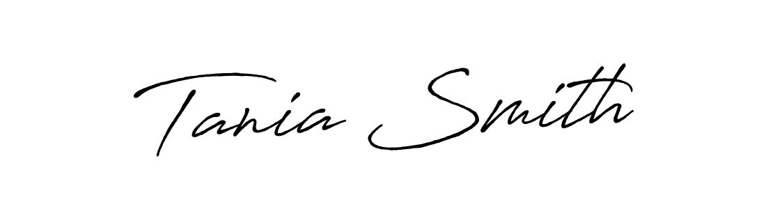 How to make Tania Smith name signature. Use Antro_Vectra_Bolder style for creating short signs online. This is the latest handwritten sign. Tania Smith signature style 7 images and pictures png