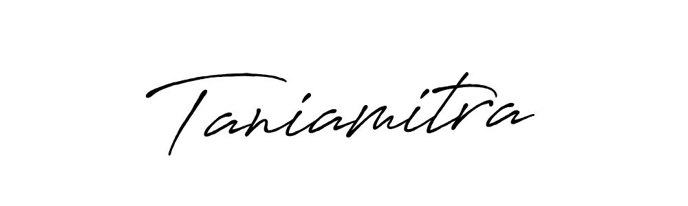 Antro_Vectra_Bolder is a professional signature style that is perfect for those who want to add a touch of class to their signature. It is also a great choice for those who want to make their signature more unique. Get Taniamitra name to fancy signature for free. Taniamitra signature style 7 images and pictures png