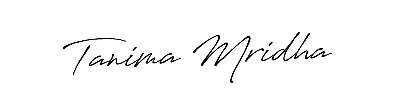 Make a beautiful signature design for name Tanima Mridha. With this signature (Antro_Vectra_Bolder) style, you can create a handwritten signature for free. Tanima Mridha signature style 7 images and pictures png