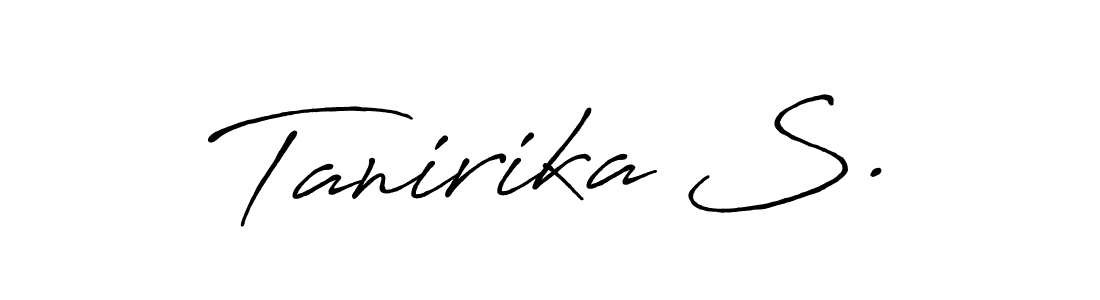 Use a signature maker to create a handwritten signature online. With this signature software, you can design (Antro_Vectra_Bolder) your own signature for name Tanirika S.. Tanirika S. signature style 7 images and pictures png