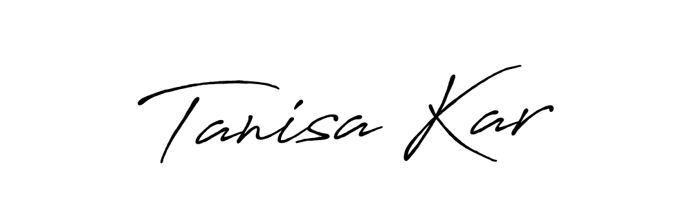 How to make Tanisa Kar name signature. Use Antro_Vectra_Bolder style for creating short signs online. This is the latest handwritten sign. Tanisa Kar signature style 7 images and pictures png