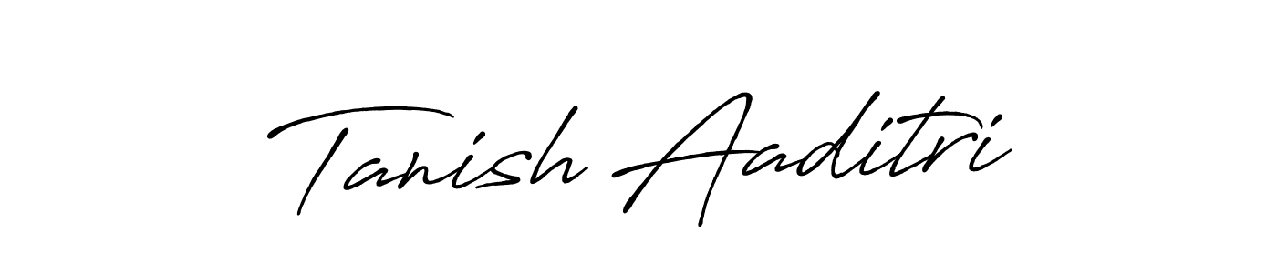 The best way (Antro_Vectra_Bolder) to make a short signature is to pick only two or three words in your name. The name Tanish Aaditri include a total of six letters. For converting this name. Tanish Aaditri signature style 7 images and pictures png