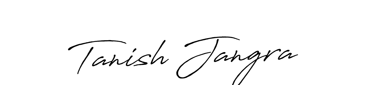 How to make Tanish Jangra signature? Antro_Vectra_Bolder is a professional autograph style. Create handwritten signature for Tanish Jangra name. Tanish Jangra signature style 7 images and pictures png