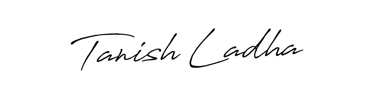 The best way (Antro_Vectra_Bolder) to make a short signature is to pick only two or three words in your name. The name Tanish Ladha include a total of six letters. For converting this name. Tanish Ladha signature style 7 images and pictures png