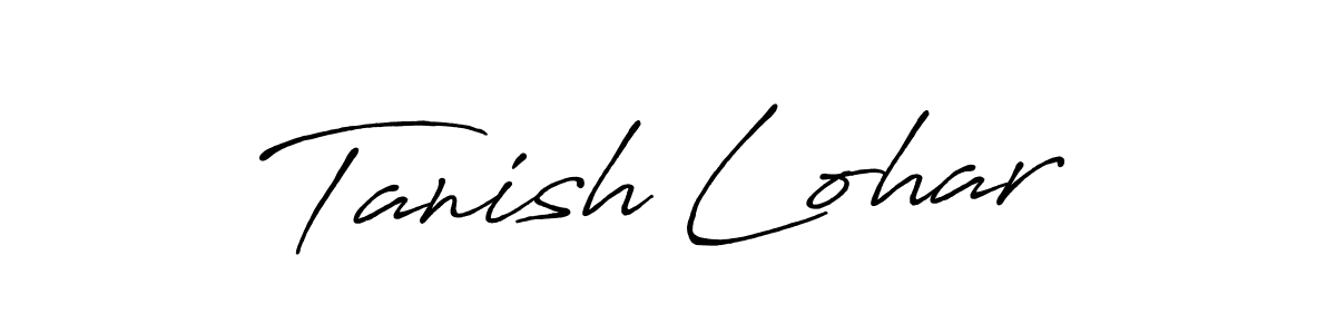 You should practise on your own different ways (Antro_Vectra_Bolder) to write your name (Tanish Lohar) in signature. don't let someone else do it for you. Tanish Lohar signature style 7 images and pictures png