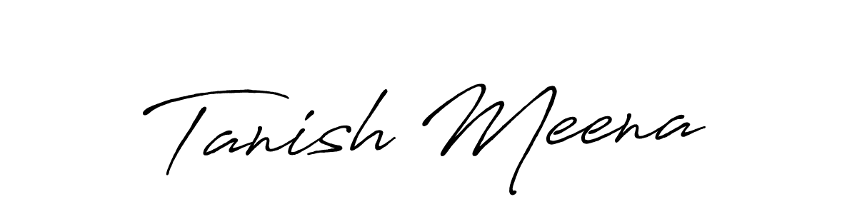 if you are searching for the best signature style for your name Tanish Meena. so please give up your signature search. here we have designed multiple signature styles  using Antro_Vectra_Bolder. Tanish Meena signature style 7 images and pictures png