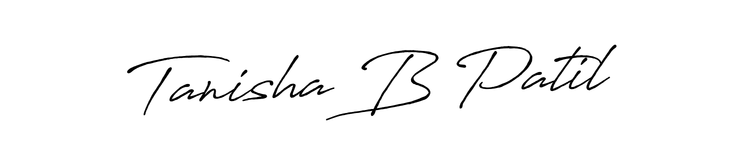 Use a signature maker to create a handwritten signature online. With this signature software, you can design (Antro_Vectra_Bolder) your own signature for name Tanisha B Patil. Tanisha B Patil signature style 7 images and pictures png