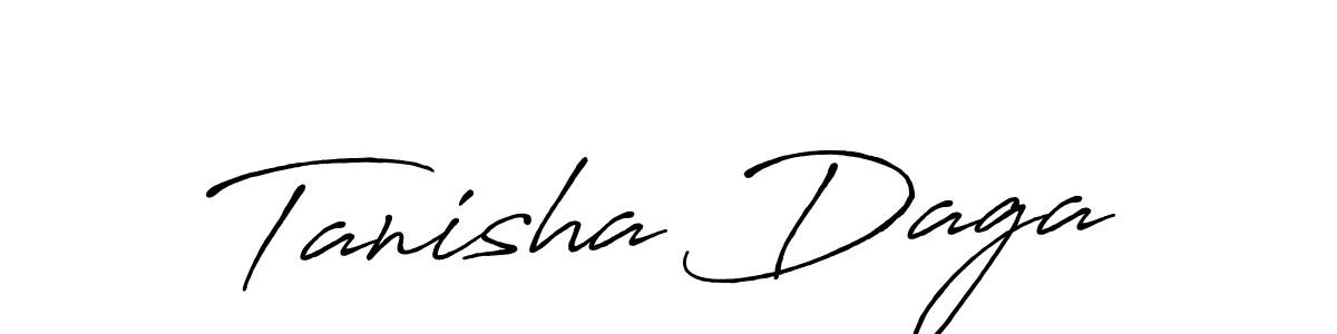 Use a signature maker to create a handwritten signature online. With this signature software, you can design (Antro_Vectra_Bolder) your own signature for name Tanisha Daga. Tanisha Daga signature style 7 images and pictures png