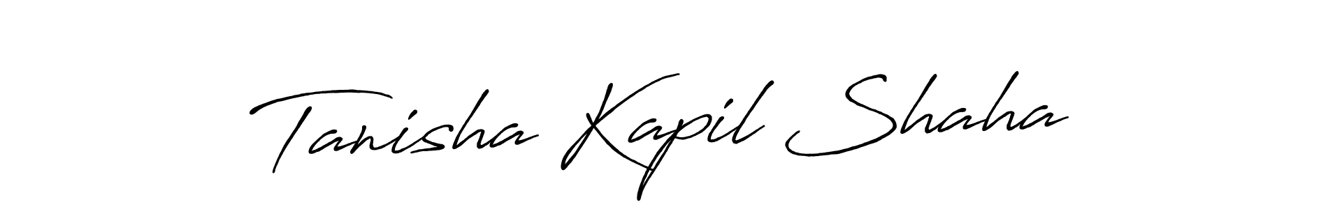 Make a beautiful signature design for name Tanisha Kapil Shaha. Use this online signature maker to create a handwritten signature for free. Tanisha Kapil Shaha signature style 7 images and pictures png