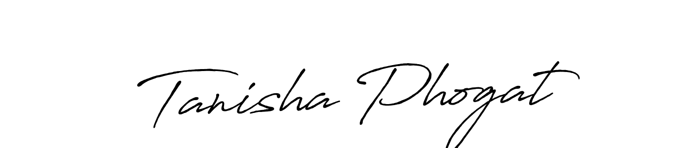 Make a beautiful signature design for name Tanisha Phogat. With this signature (Antro_Vectra_Bolder) style, you can create a handwritten signature for free. Tanisha Phogat signature style 7 images and pictures png