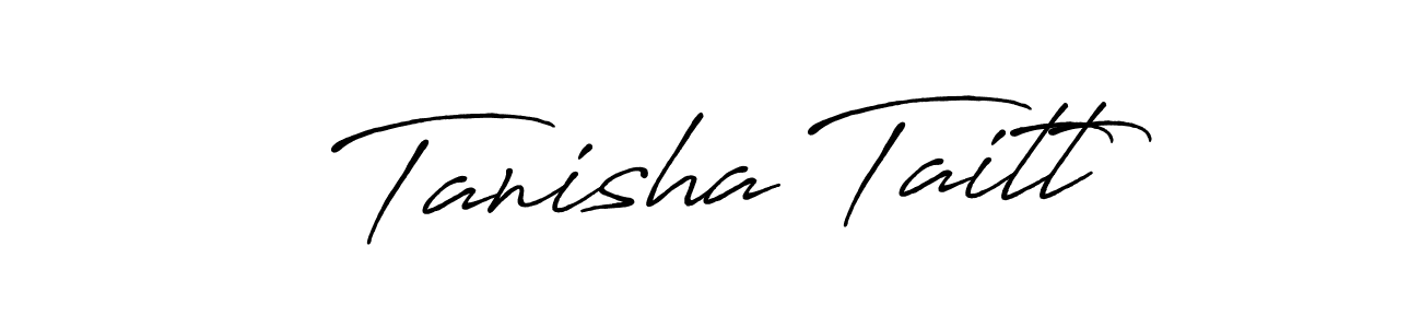Use a signature maker to create a handwritten signature online. With this signature software, you can design (Antro_Vectra_Bolder) your own signature for name Tanisha Taitt. Tanisha Taitt signature style 7 images and pictures png
