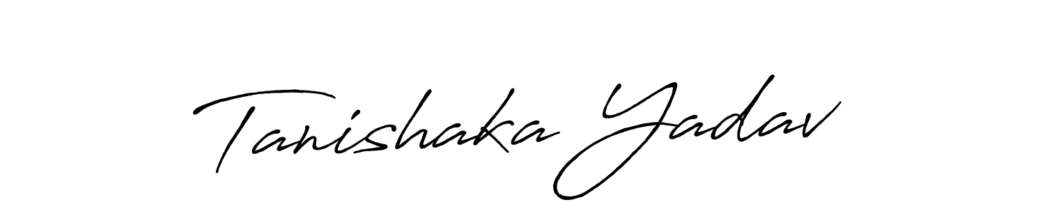 How to make Tanishaka Yadav signature? Antro_Vectra_Bolder is a professional autograph style. Create handwritten signature for Tanishaka Yadav name. Tanishaka Yadav signature style 7 images and pictures png