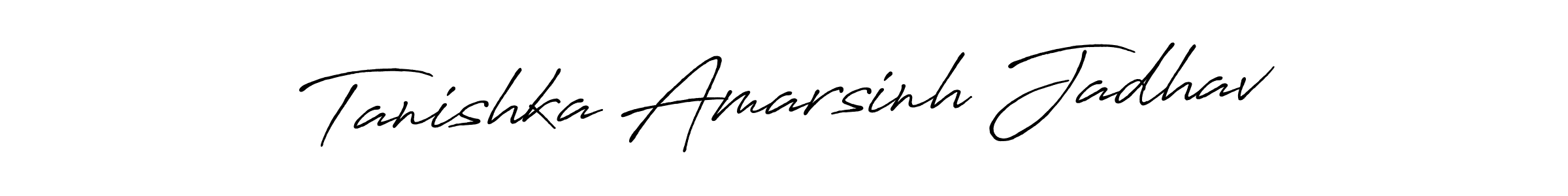 if you are searching for the best signature style for your name Tanishka Amarsinh Jadhav. so please give up your signature search. here we have designed multiple signature styles  using Antro_Vectra_Bolder. Tanishka Amarsinh Jadhav signature style 7 images and pictures png