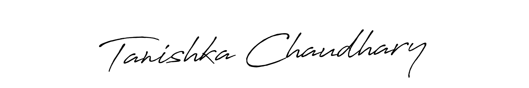 Antro_Vectra_Bolder is a professional signature style that is perfect for those who want to add a touch of class to their signature. It is also a great choice for those who want to make their signature more unique. Get Tanishka Chaudhary name to fancy signature for free. Tanishka Chaudhary signature style 7 images and pictures png
