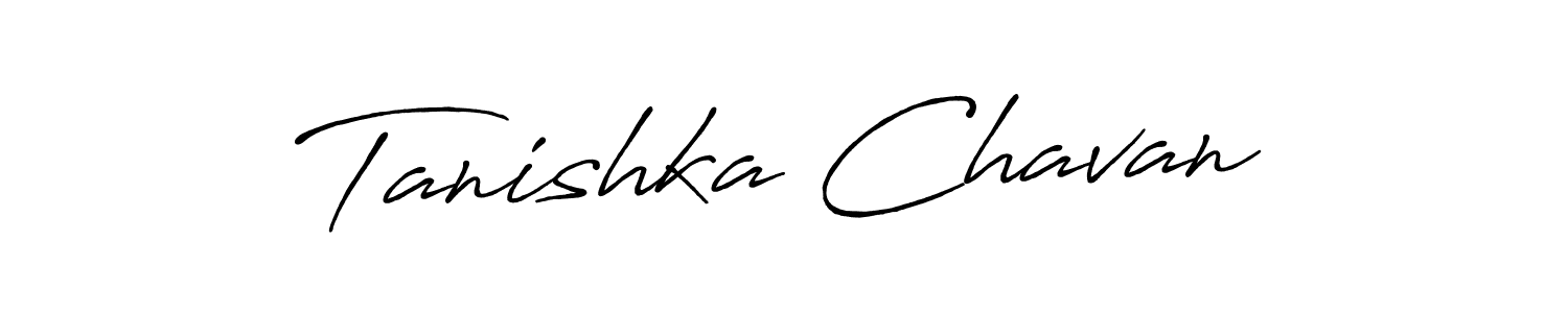 Tanishka Chavan stylish signature style. Best Handwritten Sign (Antro_Vectra_Bolder) for my name. Handwritten Signature Collection Ideas for my name Tanishka Chavan. Tanishka Chavan signature style 7 images and pictures png