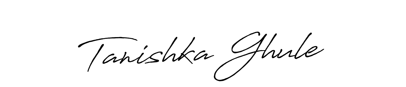 The best way (Antro_Vectra_Bolder) to make a short signature is to pick only two or three words in your name. The name Tanishka Ghule include a total of six letters. For converting this name. Tanishka Ghule signature style 7 images and pictures png