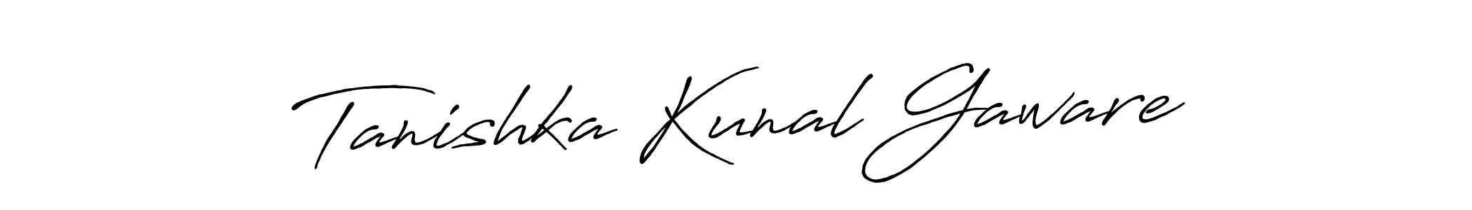 Make a beautiful signature design for name Tanishka Kunal Gaware. Use this online signature maker to create a handwritten signature for free. Tanishka Kunal Gaware signature style 7 images and pictures png