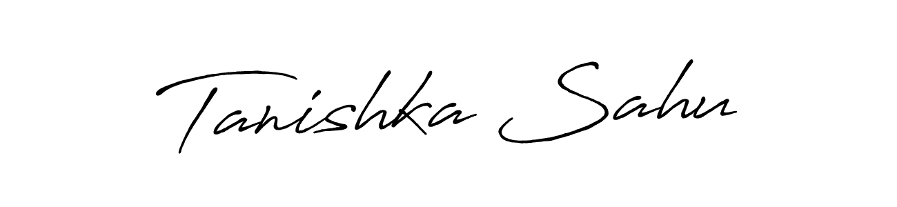 Make a beautiful signature design for name Tanishka Sahu. Use this online signature maker to create a handwritten signature for free. Tanishka Sahu signature style 7 images and pictures png