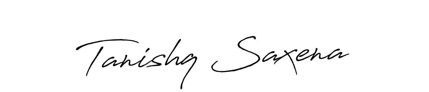 Create a beautiful signature design for name Tanishq Saxena. With this signature (Antro_Vectra_Bolder) fonts, you can make a handwritten signature for free. Tanishq Saxena signature style 7 images and pictures png