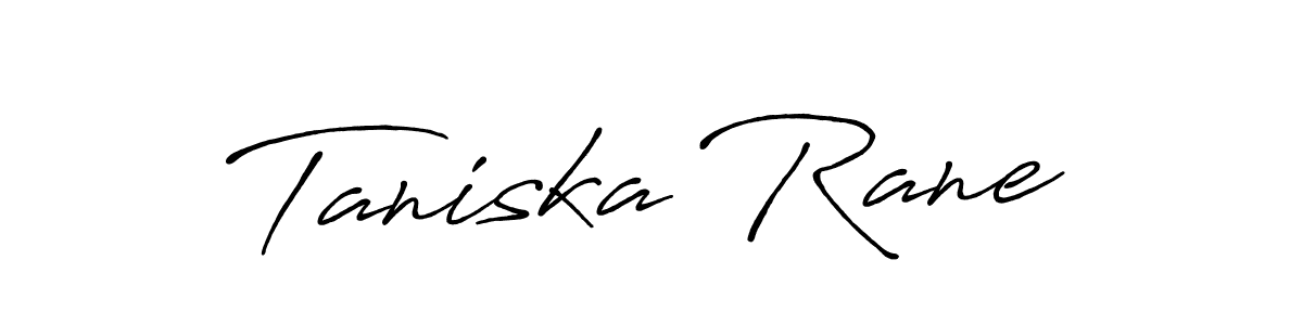 How to make Taniska Rane signature? Antro_Vectra_Bolder is a professional autograph style. Create handwritten signature for Taniska Rane name. Taniska Rane signature style 7 images and pictures png