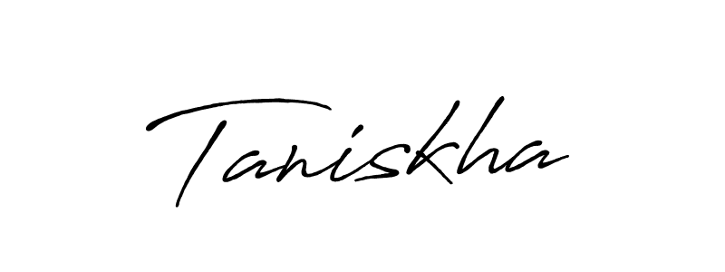 Use a signature maker to create a handwritten signature online. With this signature software, you can design (Antro_Vectra_Bolder) your own signature for name Taniskha. Taniskha signature style 7 images and pictures png