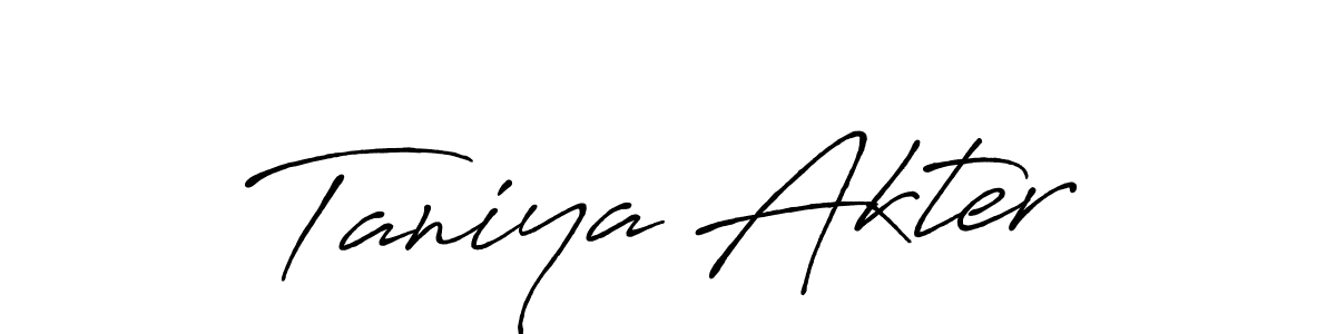 The best way (Antro_Vectra_Bolder) to make a short signature is to pick only two or three words in your name. The name Taniya Akter include a total of six letters. For converting this name. Taniya Akter signature style 7 images and pictures png