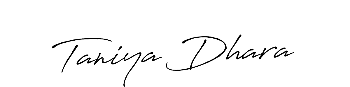 Also we have Taniya Dhara name is the best signature style. Create professional handwritten signature collection using Antro_Vectra_Bolder autograph style. Taniya Dhara signature style 7 images and pictures png