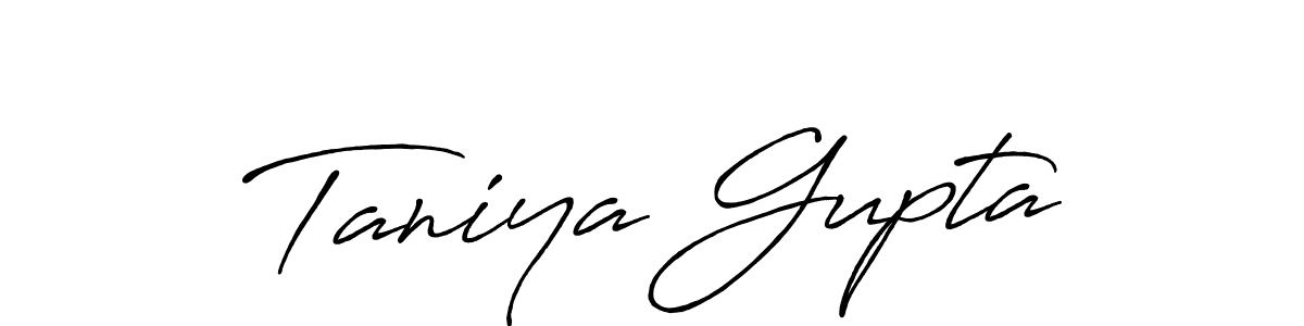 The best way (Antro_Vectra_Bolder) to make a short signature is to pick only two or three words in your name. The name Taniya Gupta include a total of six letters. For converting this name. Taniya Gupta signature style 7 images and pictures png
