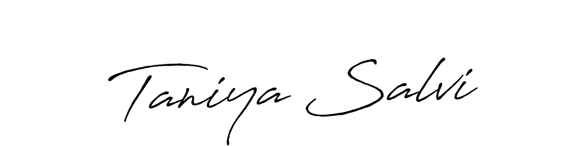 The best way (Antro_Vectra_Bolder) to make a short signature is to pick only two or three words in your name. The name Taniya Salvi include a total of six letters. For converting this name. Taniya Salvi signature style 7 images and pictures png
