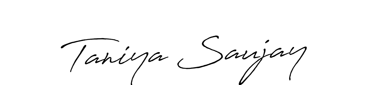 Here are the top 10 professional signature styles for the name Taniya Saujay. These are the best autograph styles you can use for your name. Taniya Saujay signature style 7 images and pictures png