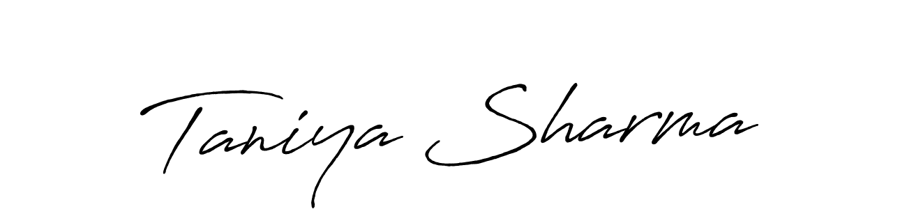 Make a short Taniya Sharma signature style. Manage your documents anywhere anytime using Antro_Vectra_Bolder. Create and add eSignatures, submit forms, share and send files easily. Taniya Sharma signature style 7 images and pictures png