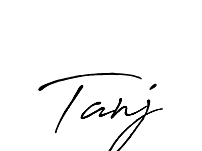 Make a beautiful signature design for name Tanj. With this signature (Antro_Vectra_Bolder) style, you can create a handwritten signature for free. Tanj signature style 7 images and pictures png