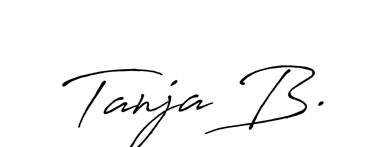 How to Draw Tanja B. signature style? Antro_Vectra_Bolder is a latest design signature styles for name Tanja B.. Tanja B. signature style 7 images and pictures png