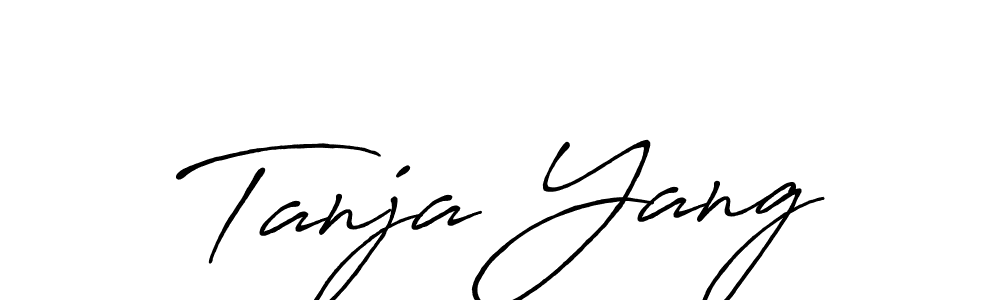 How to make Tanja Yang signature? Antro_Vectra_Bolder is a professional autograph style. Create handwritten signature for Tanja Yang name. Tanja Yang signature style 7 images and pictures png