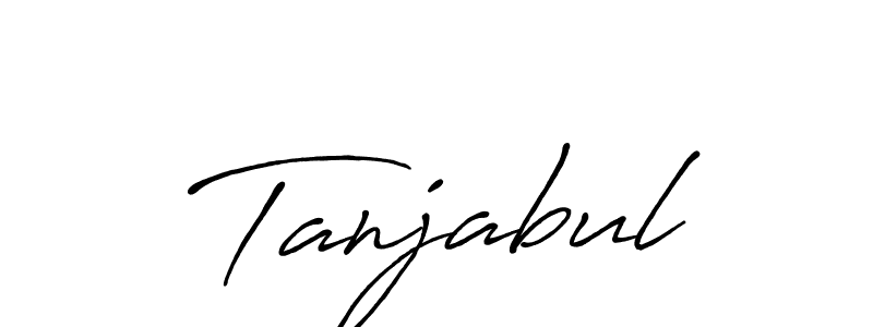 Also You can easily find your signature by using the search form. We will create Tanjabul name handwritten signature images for you free of cost using Antro_Vectra_Bolder sign style. Tanjabul signature style 7 images and pictures png