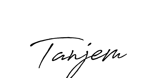 See photos of Tanjem official signature by Spectra . Check more albums & portfolios. Read reviews & check more about Antro_Vectra_Bolder font. Tanjem signature style 7 images and pictures png