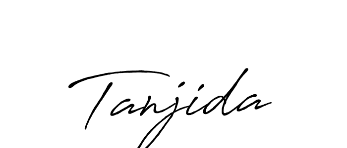 Also You can easily find your signature by using the search form. We will create Tanjida name handwritten signature images for you free of cost using Antro_Vectra_Bolder sign style. Tanjida signature style 7 images and pictures png