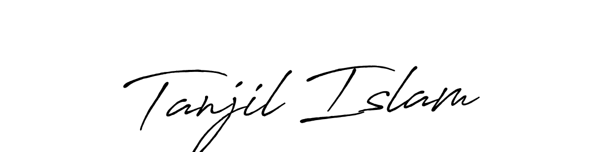 Design your own signature with our free online signature maker. With this signature software, you can create a handwritten (Antro_Vectra_Bolder) signature for name Tanjil Islam. Tanjil Islam signature style 7 images and pictures png